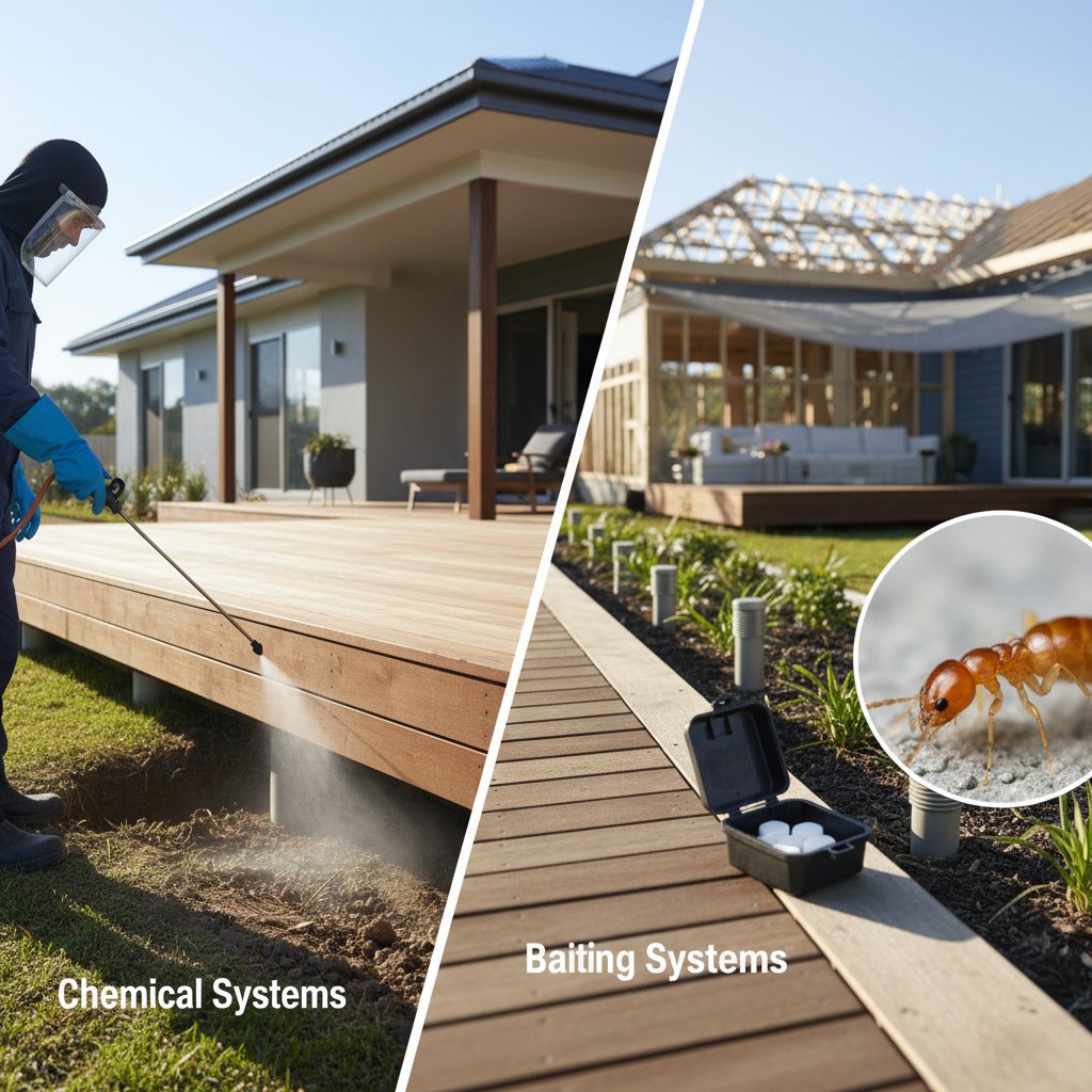 Termite protection for timber decking and wooden roof trusses: Chemical vs. baiting systems in 2024: what's changed and what works